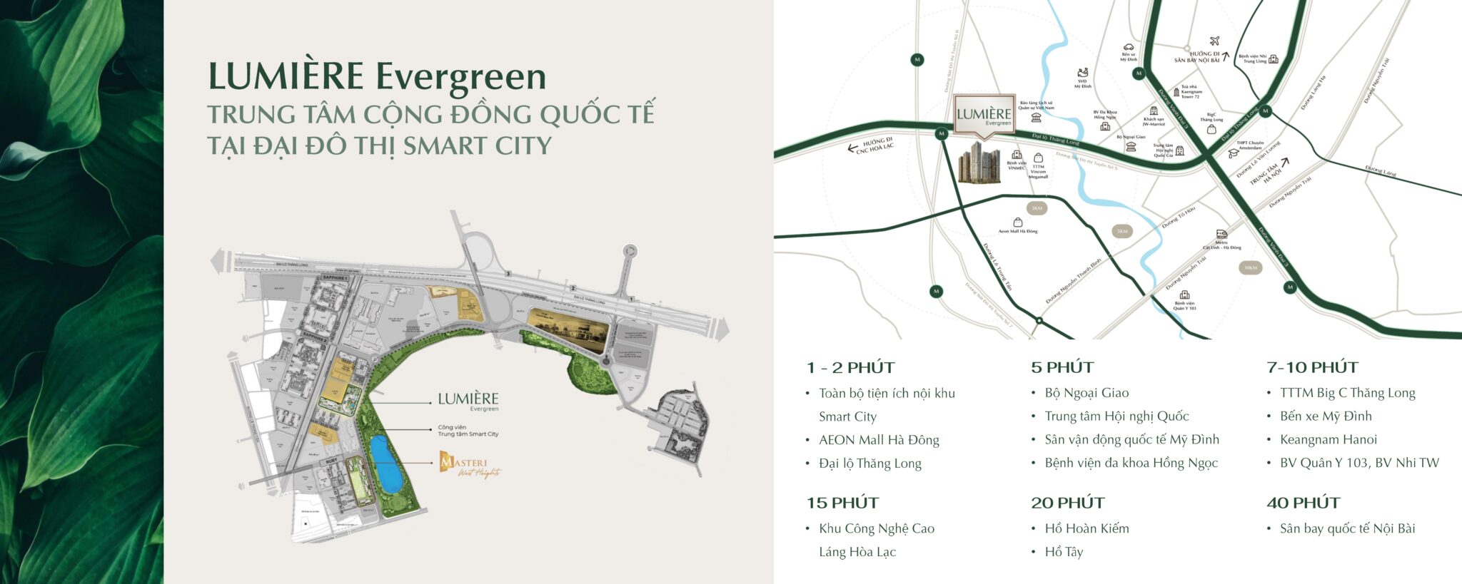 Vị trí dự án chung cư Lumiere Evergreen 